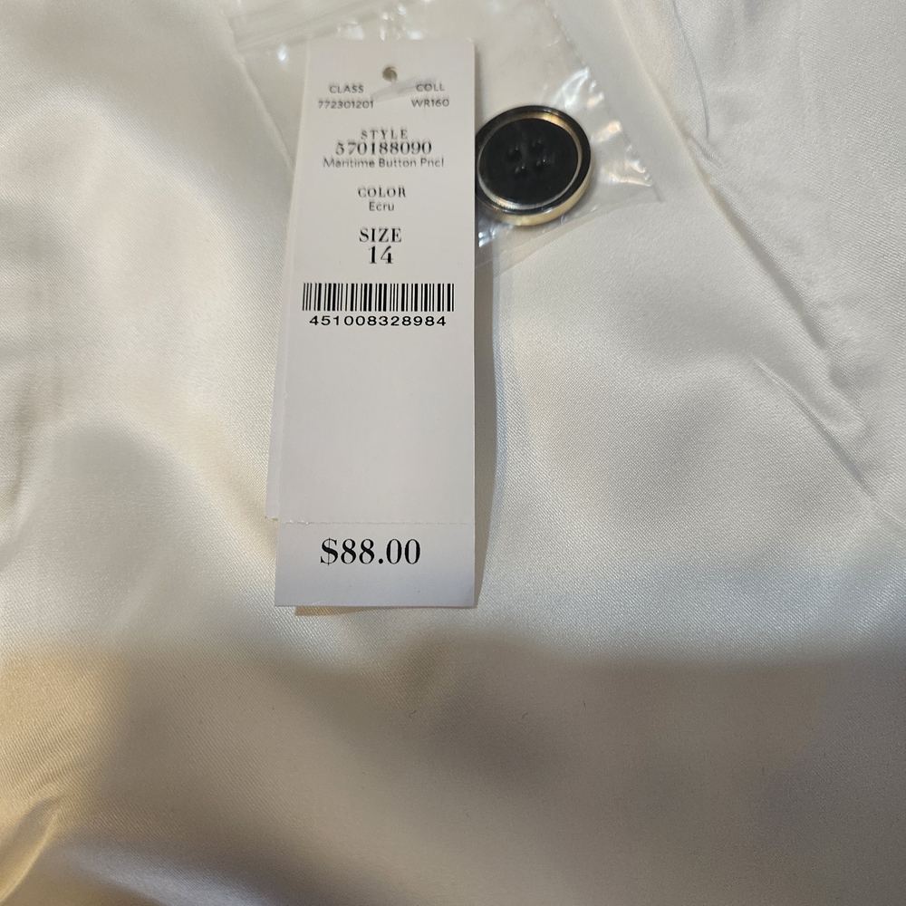 White House Black Market Classic White Buttoned Pencil Skirt - Picture 8 of 12